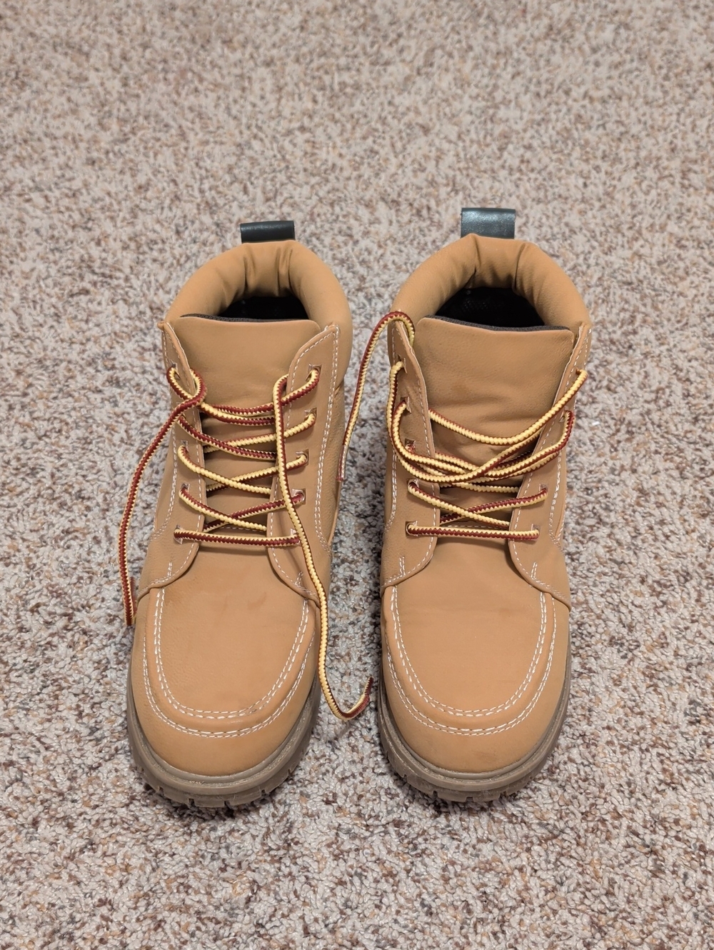 Kids Tan Lace-Up Outdoor Boots